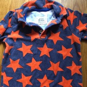 Mini Boden size 6-7 terry towel polo